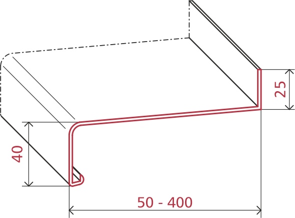 BUG Außenfensterbank Abmessungen